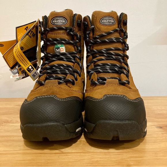 Women’s Oliver by Honeywell OL24031-BRN-090 Steel Toe Work Boot Size 5.5 - Picture 2 of 14